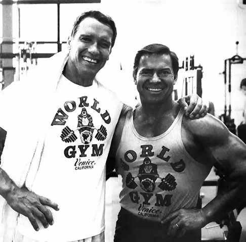 Larry Scott and Arnold Schwarzenegger